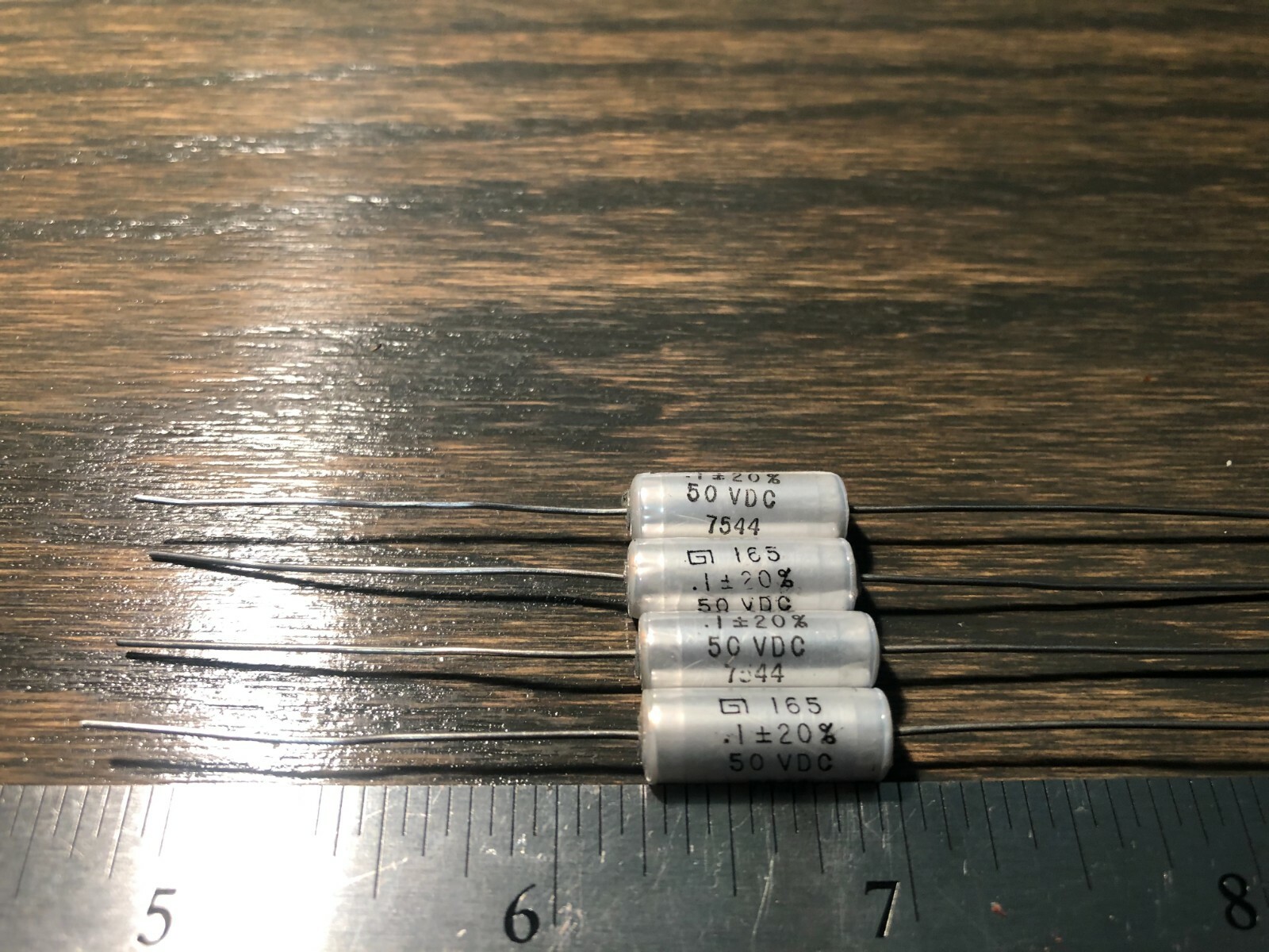 (Lot of 4) NOS Polystyrene Film/Foil Audio Capacitors .1uf 50v 0.1uf 100nf