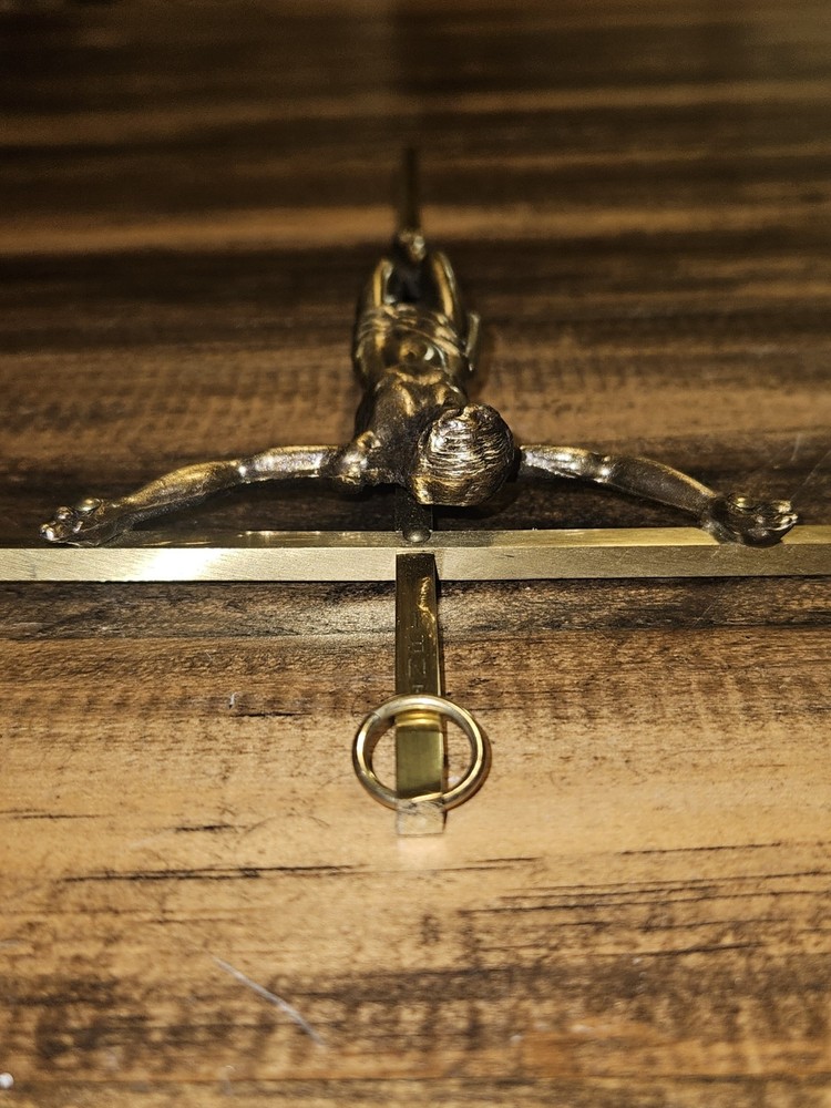 Vintage Solid Brass Crucifix / Cathloic Cross