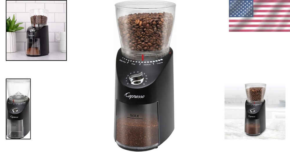 Infinity Plus Conical Burr Grinder - Black