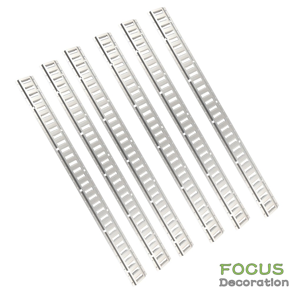 Flexible 6 Pack 5' E Track Tie Down Rail System Silver Heavy Loads Secure Cargo
