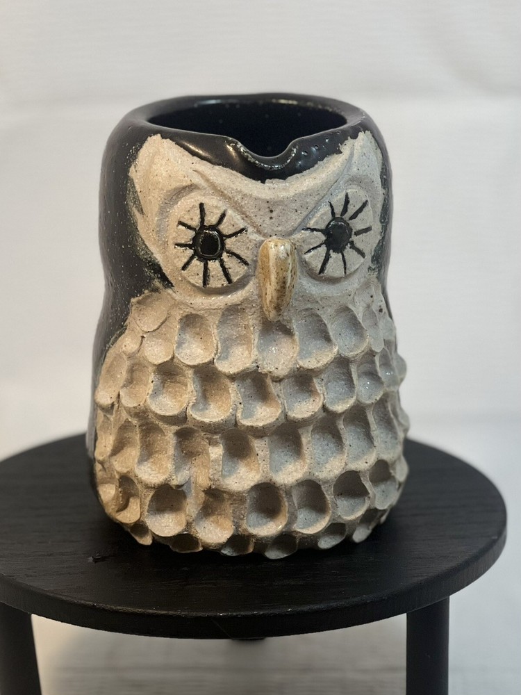 Adorable Handmade Pottery Owl Water Pitcher