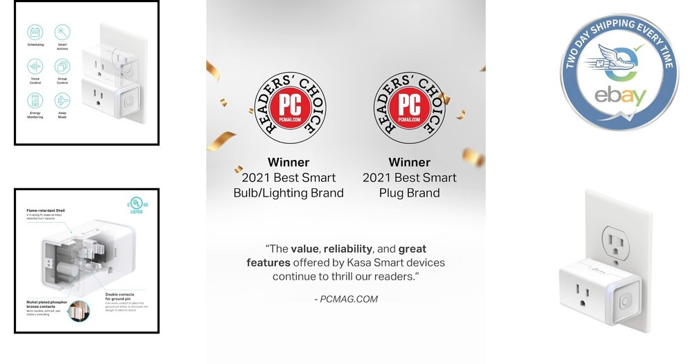 Easy Setup Smart Outlet with Voice Control – Compatible with Alexa & Google