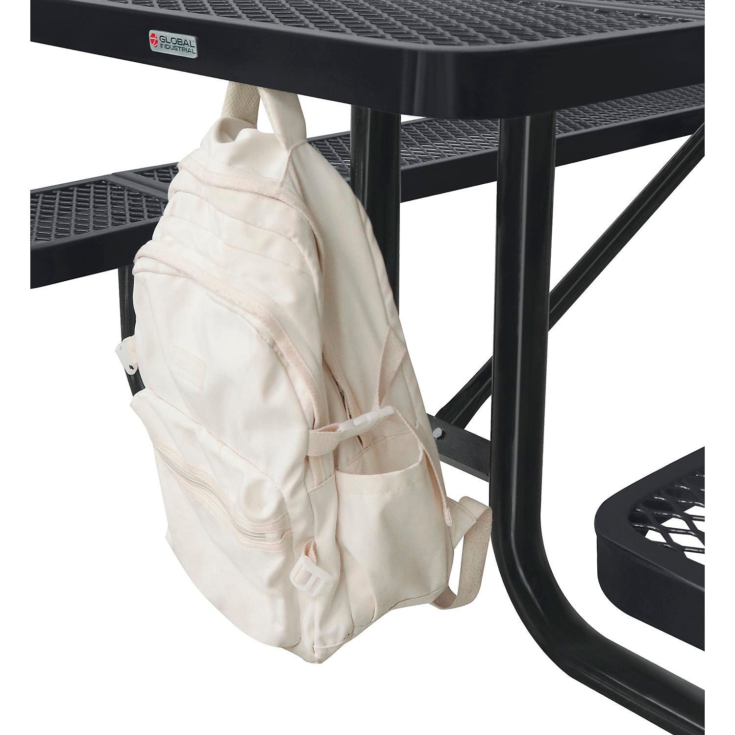 Global Industrial 8' LRectangular Picnic Table Expanded Metal Black