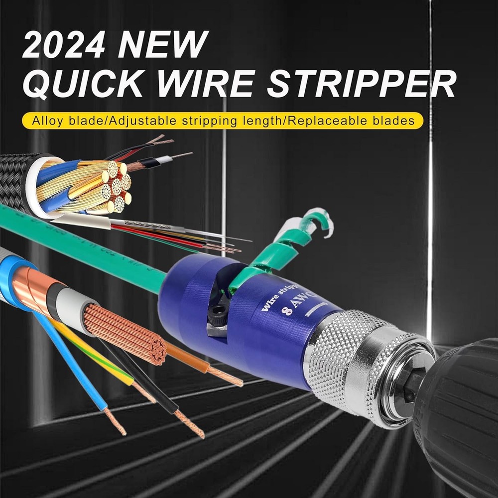 Wire Twister Tool for Drill Set, Stripping & New Stripper Awg