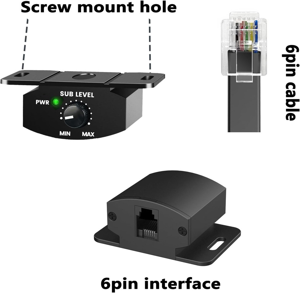 Bass Control Knob Remote Amplifier Replacement Bass Controller Car Audio Adjusta