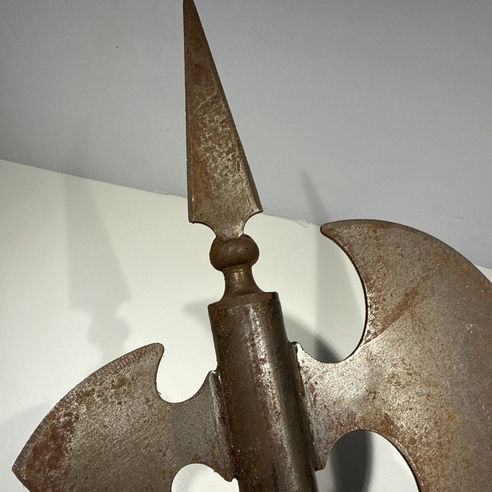 Old Rusty Wood & Metal battle axe