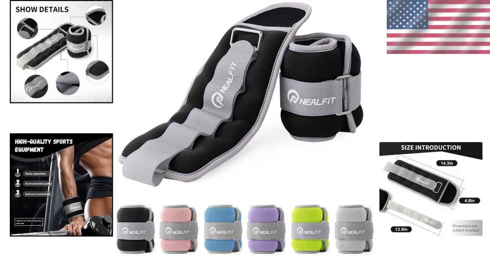 Comfort-Fit Adjustable Leg and Arm Weights - Elevate Your Gym Experience