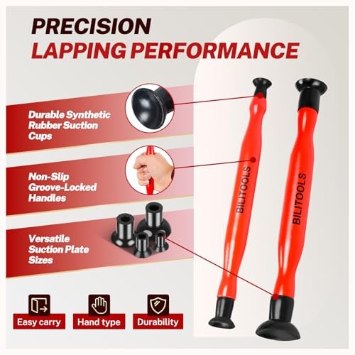 2PCS Valve Lapping Kit with 8 Suction Plates 4 Size, Valve Grinding Tool 2pcs