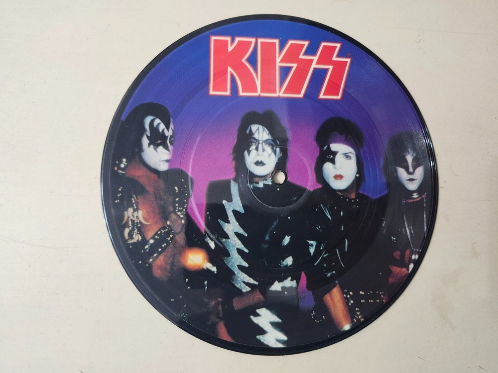 KISS Vintage 1981 World Without Heroes Picture Disc Vinyl 45 Purple P002 COOL!
