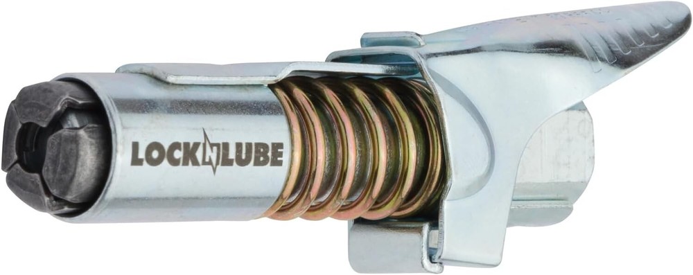 Effortless Greasing with 10,000 PSI Lock-On Grease Coupler - Compact Design