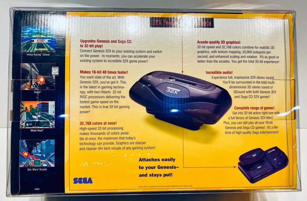 1 Console Box Protector For SEGA 32X Console Boxes NTSC Clear Display Case