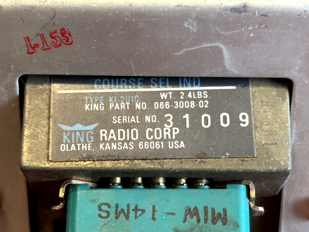 KING KI 201C COURSE SELECT INDICATOR P/N 066-3008-02 CORE