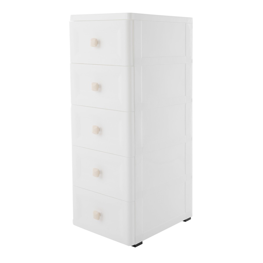 5-Tier Rolling Storage Drawer Organizer for Home, Kitchen, and Bathroom