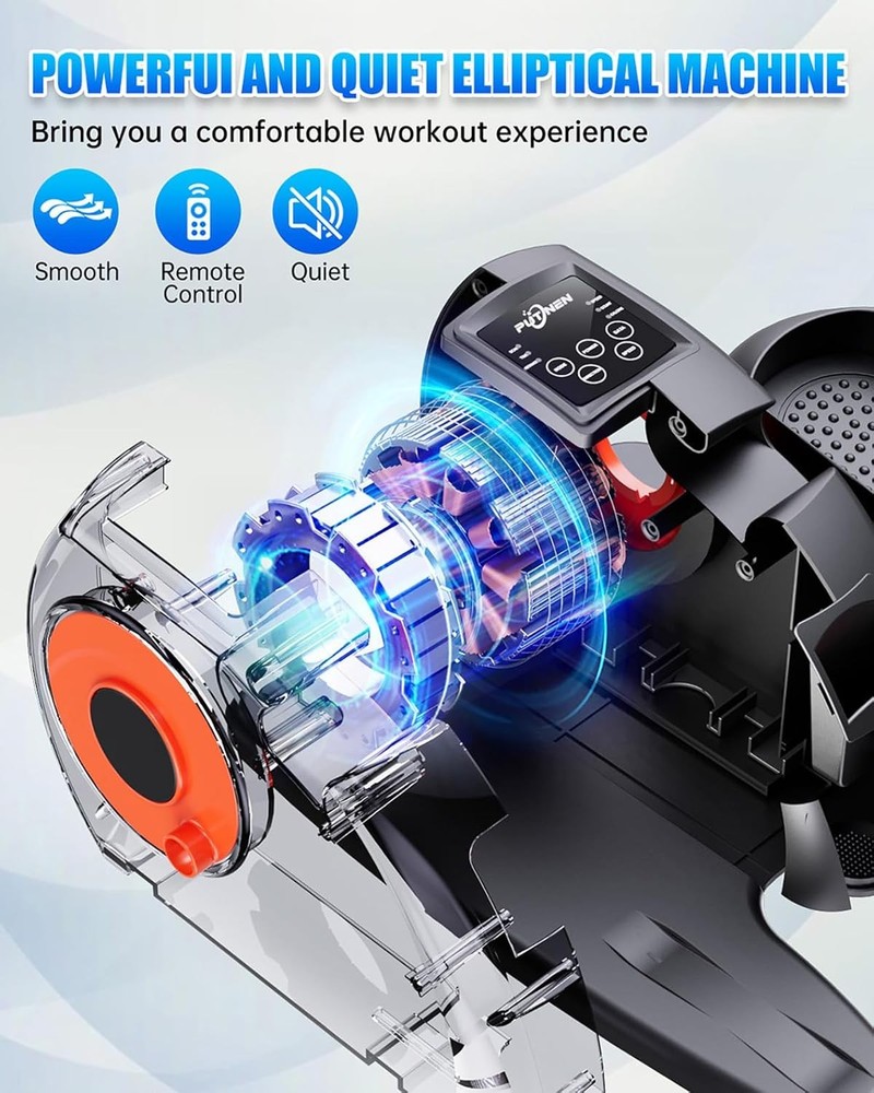 12 Adjustable Electric Elliptical Leg Exerciser Under Desk Elliptical Machine