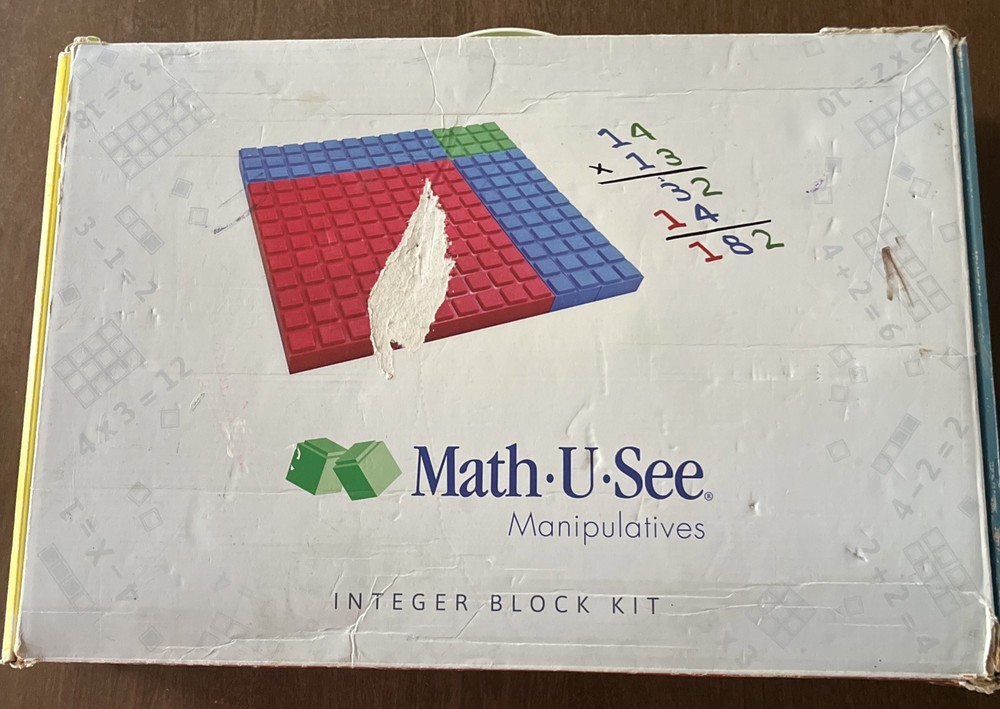 Math U See Manipulatives Integer Block Kit-All blocks &extra blocks & container