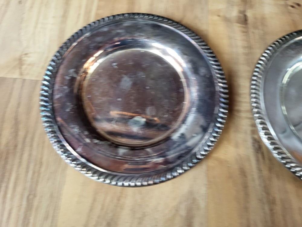 Set Of 2 Vintage Stanley Home Products National Silverplate Plates