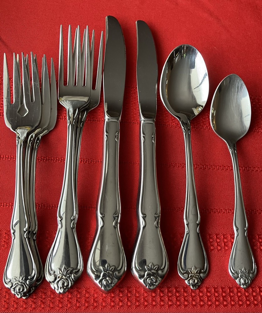 Oneida Arbor Rose Flatware - 14 Replacement Pieces Stainless Spoon Fork Knife