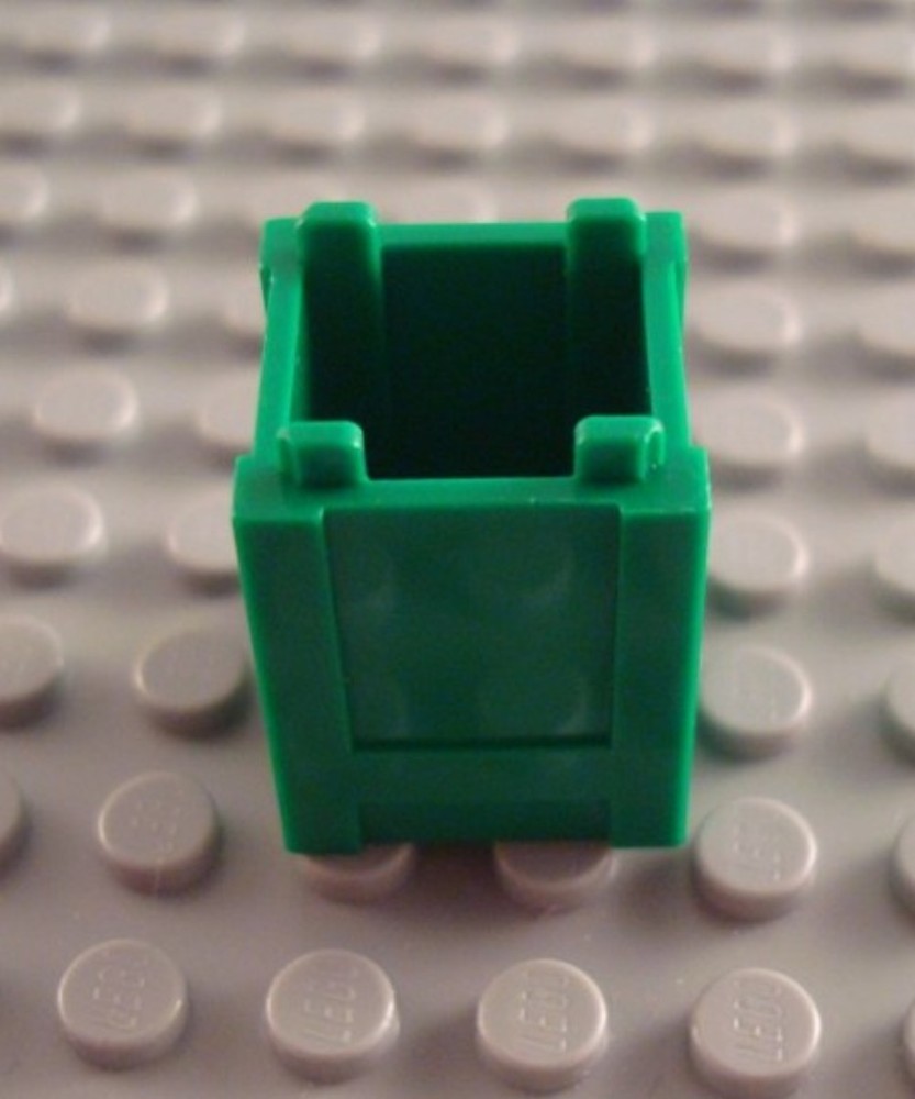 LEGO Green 2x2x2 Top Loading Minifigure Container