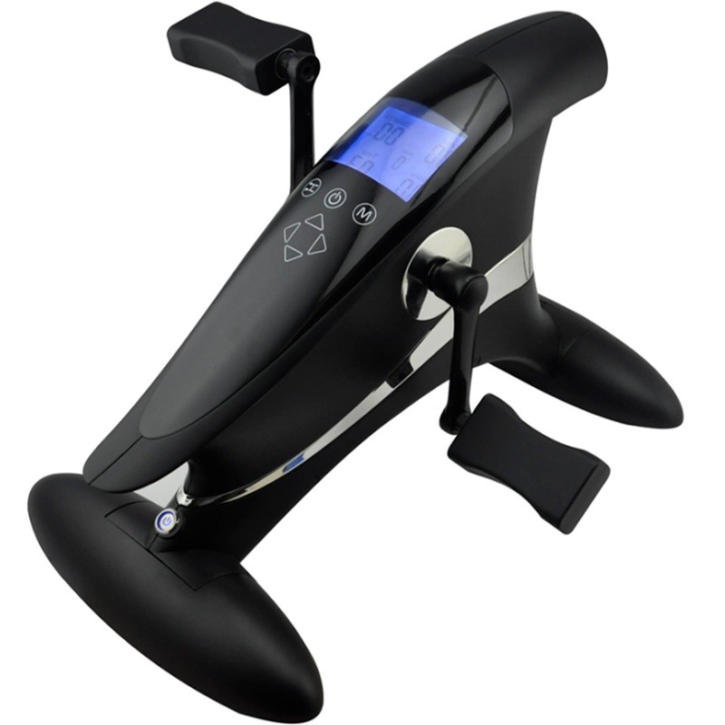 Electric Mini Exercise Bike Motorized Compact Indoor Trainer W/ App 5 Programs