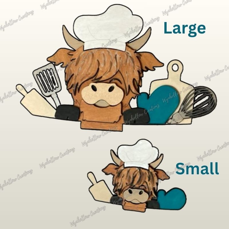 Kitchen Highland Cow Interchangeable Basket Insert