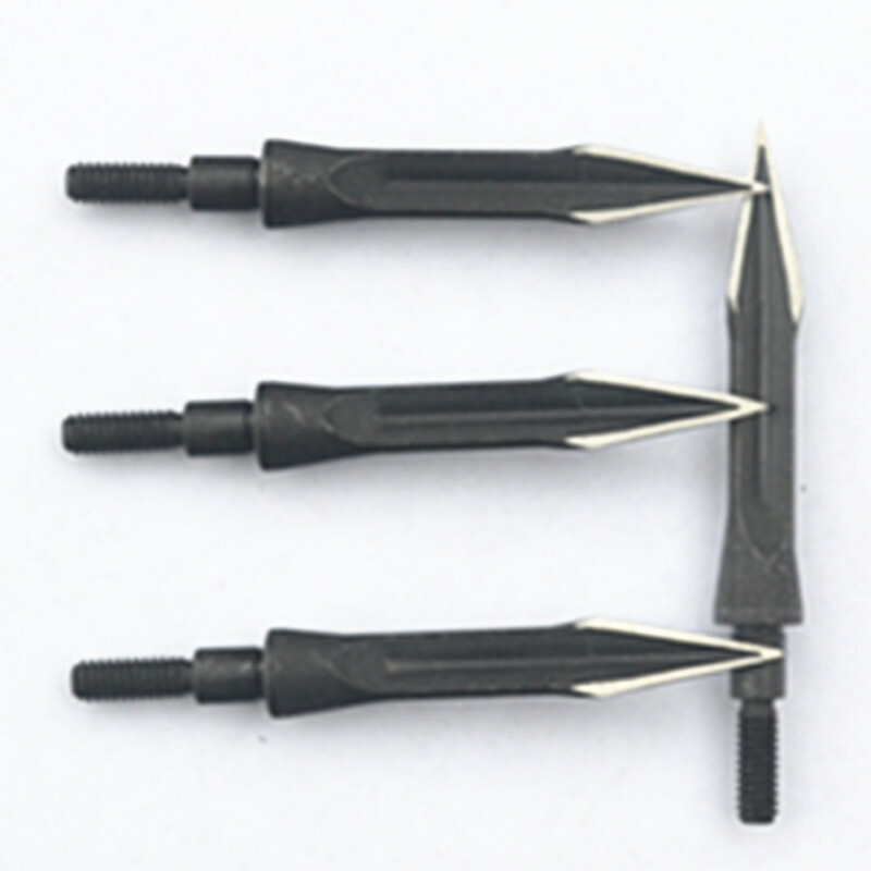 12Pcs Triangular Willow Leaf Blade Hunting Broadheads Archery Arrow Tips