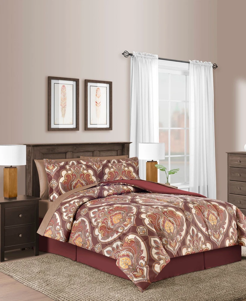 Fairfield Square Collection Estelle Reversible 8 Pieces Bedding Comforter Sets