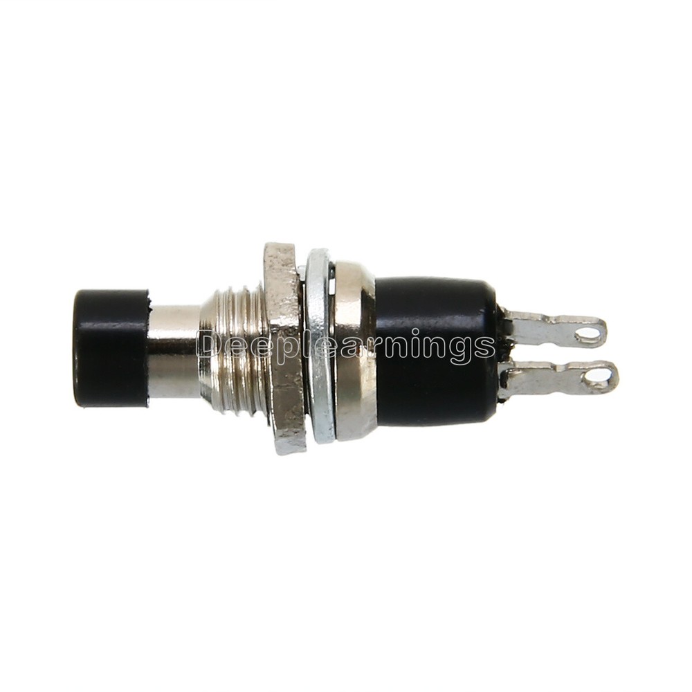 10PCS X Black PBS-110 ON/OFF Push button Mini Lockless Momentary Switch