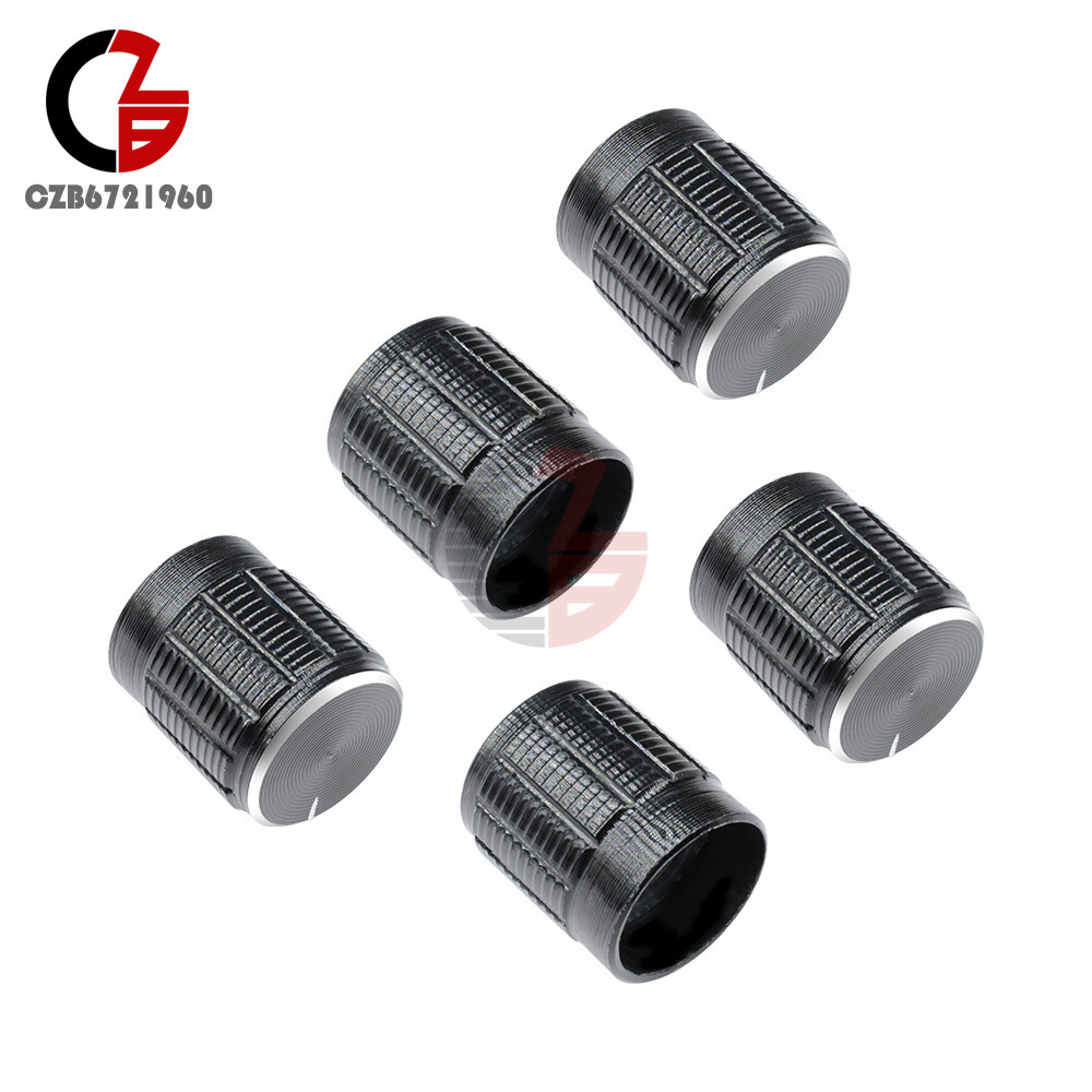 5PCS Volume Control Rotary Knobs For 6mm Dia Knurled Shaft Potentiometer