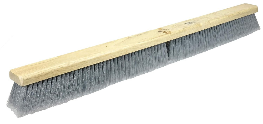 36" Fine Sweep Floor Brush, Flagged Silver Polystyrene Fill, Includes Brace