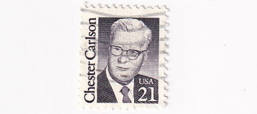STAMP SCOTT 2180 "Chester Carlson" 21 CENT 1988 USED WAVE CANCEL - A