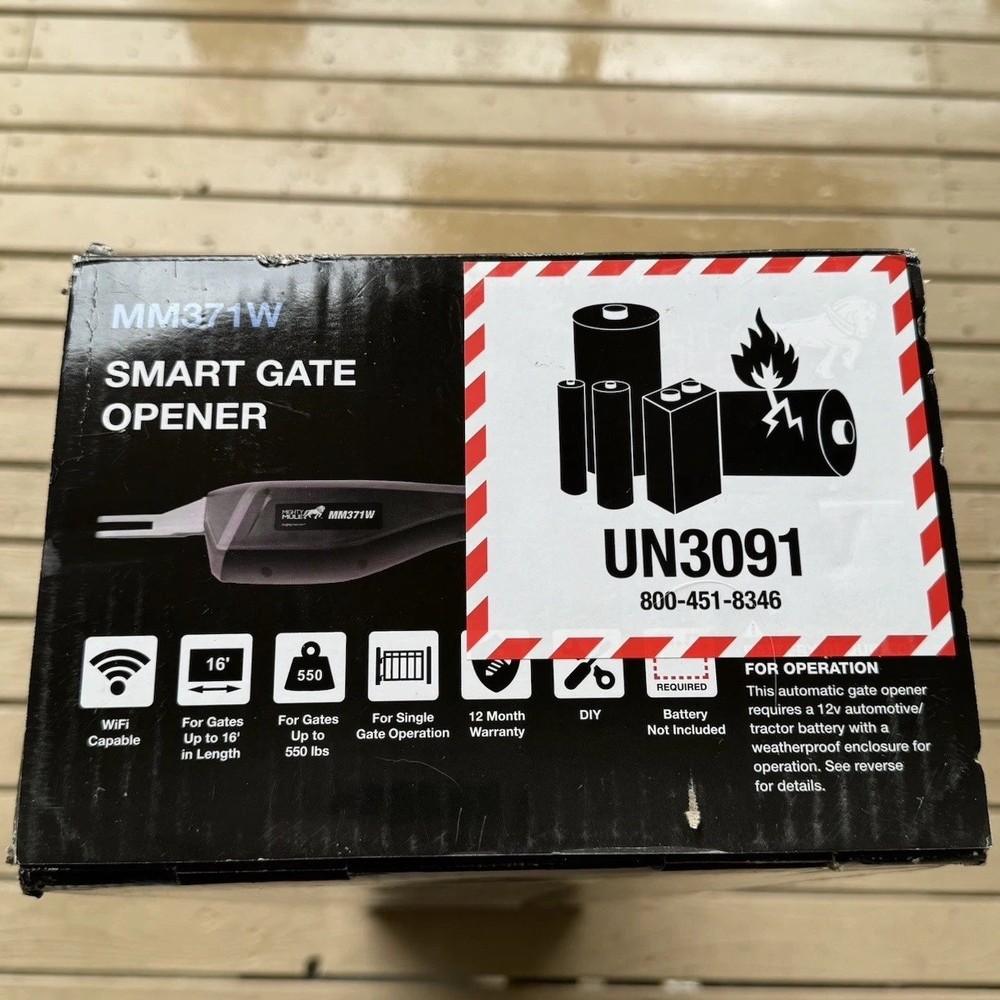 NEW - MIGHTY MULE MM371W SMART AUTOMATIC SINGLE GATE OPENER