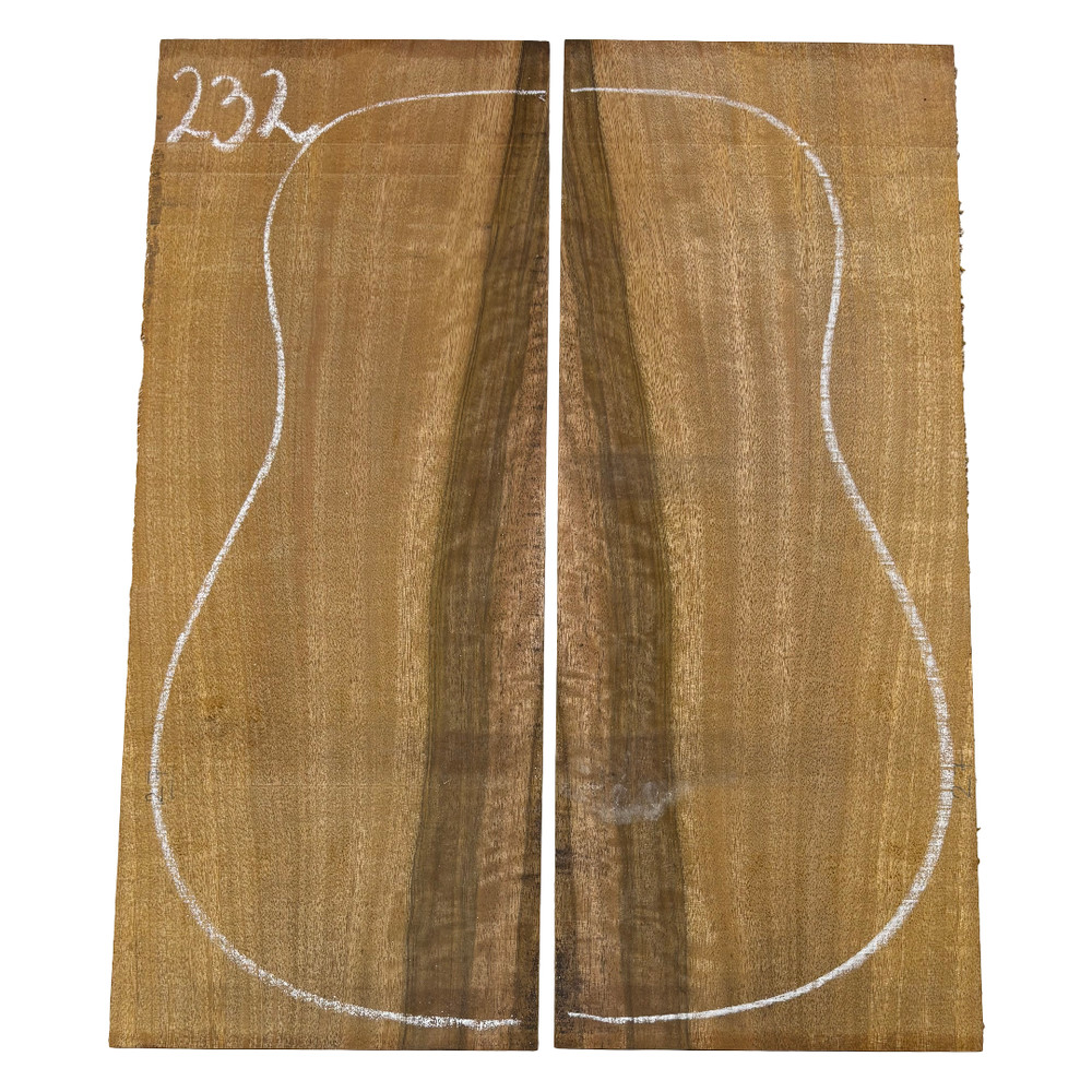 Flame Chocolate Mango Dreadnought Guitar Back Set #232