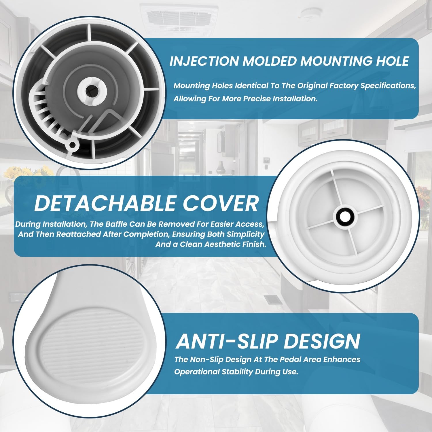 Prosentuo RV Toilet Foot Pedal Replacement Compatible with Dometic 300 310...