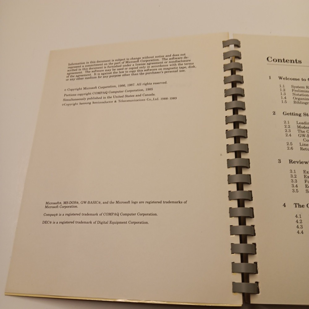 S550 SAMSUNG Computer GW-BASIC & MS-DOS Users/Reference Guides COMB (1987)