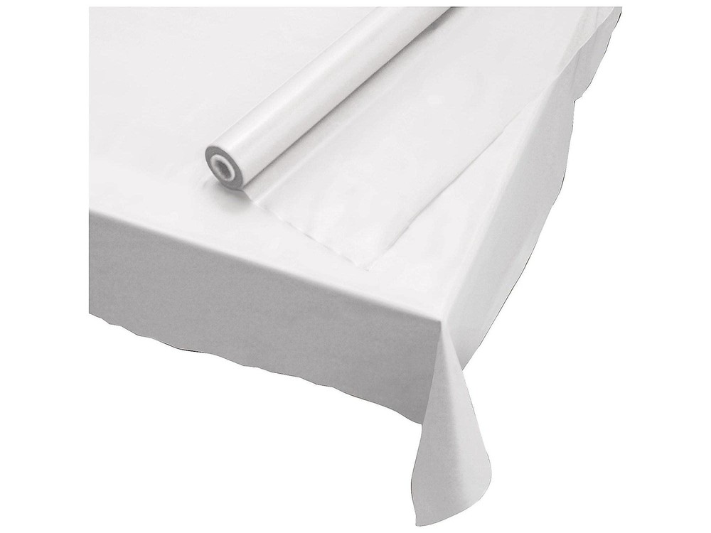 Hoffmaster 114000 Plastic Tablecover Roll, 300' Length x 40" Width, White