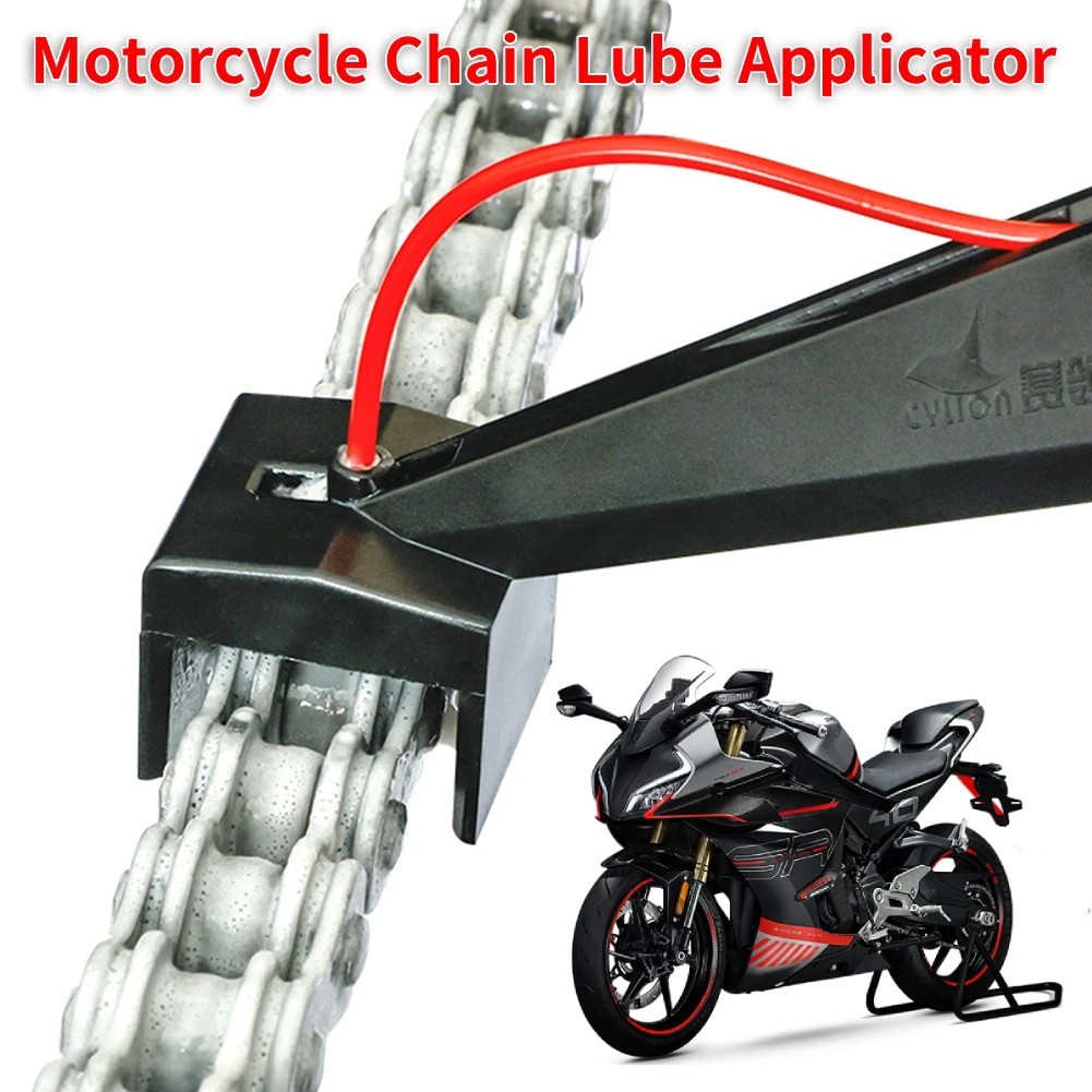 pack 2 Motorcycle Chain Lube Oiler Lubricant Straw Holder Positioner Applicator