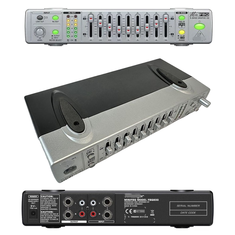 Ultra-compact 9.5" graphic equalizer for studio and stage applications