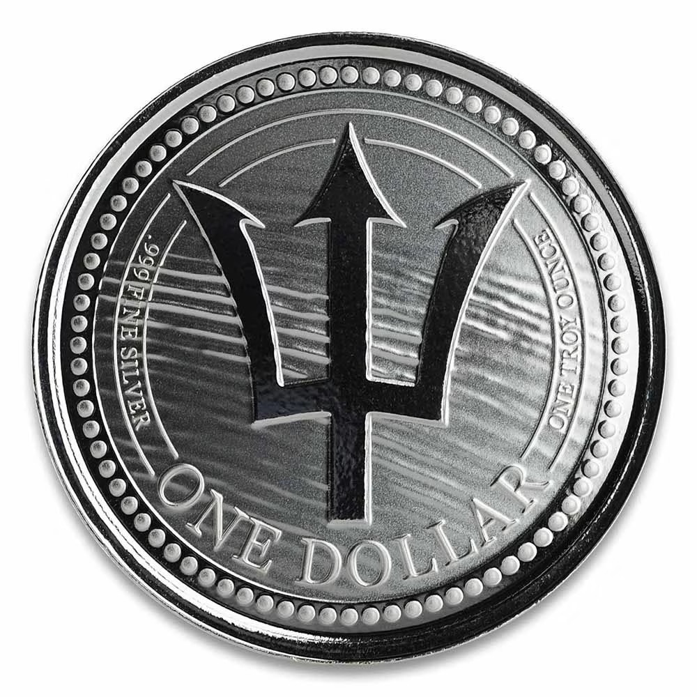 2020 1 oz Barbados Trident Silver Coin