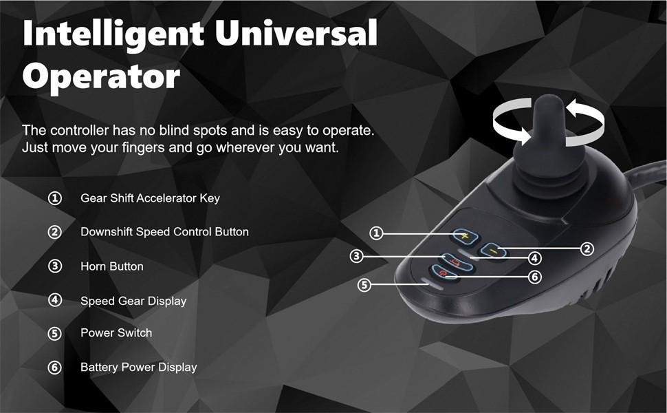 24V Dual Drive Brushed Motor Joystick Controller Forward Reverse Max Current 45A