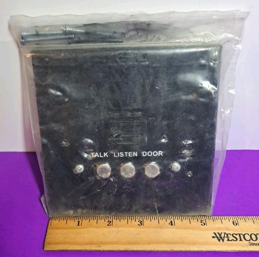 Intercom Apartment Station, Heavy Duty, Black, Surface Mount Face Plate