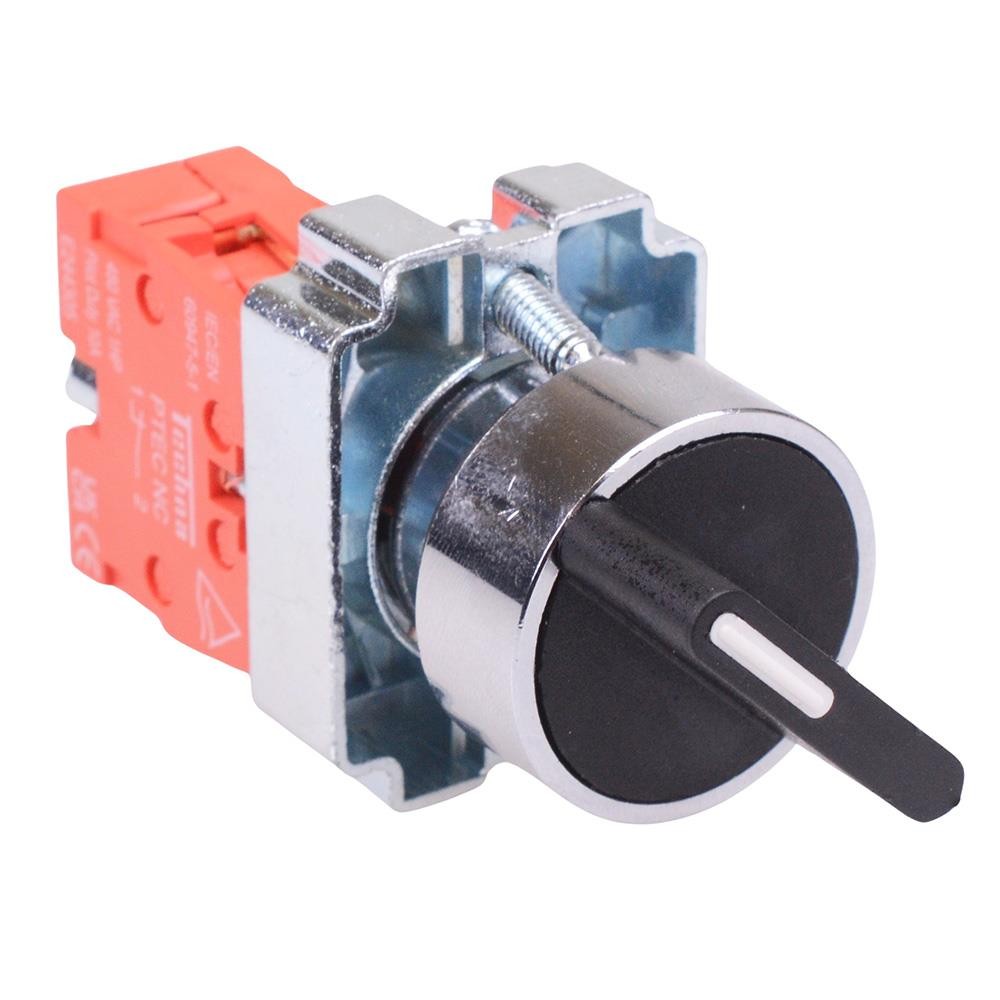 Techna PtecMetSN2F 2 Position Metal Selector Switch 10A 1NC
