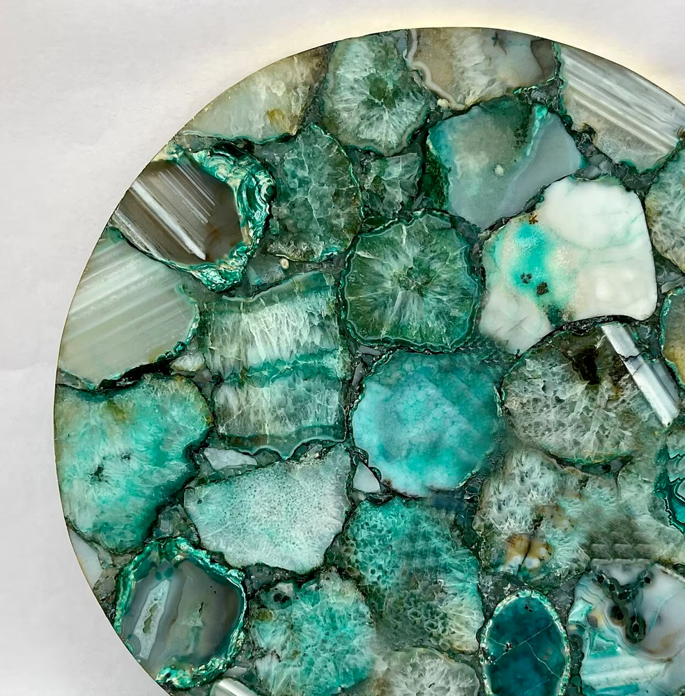 21" Agate Stones Table Top / Agate Coffee Table Top / Agate side table Top