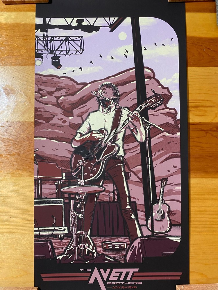 Avett Brothers Poster Red Rocks Amphitheatre Morrison, CO 7/11/21
