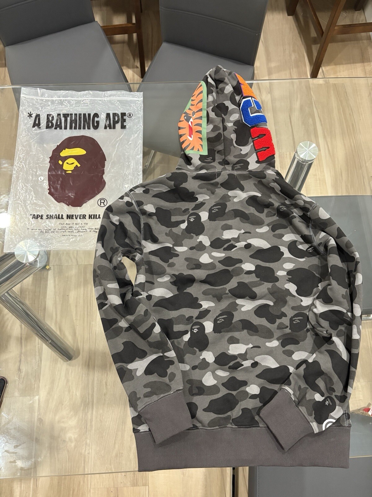 Bape Shark Camo Sweater Medium