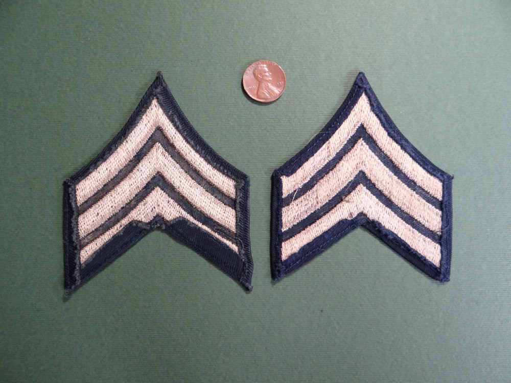 Original WWII U.S. Army Sergeant Uniform Rank Chevrons