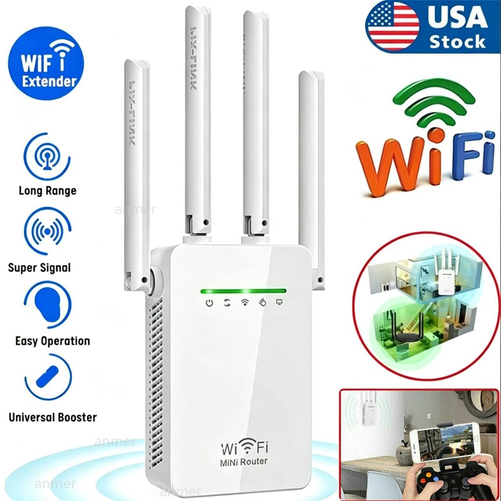 1200Mbps WiFi Range Extender Wireless Repeater Signal Booster Amplifier