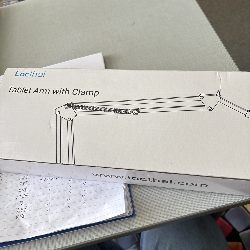 Adjustable Long Arm Clamp Desktop Tablet Stand with 360 Rotation