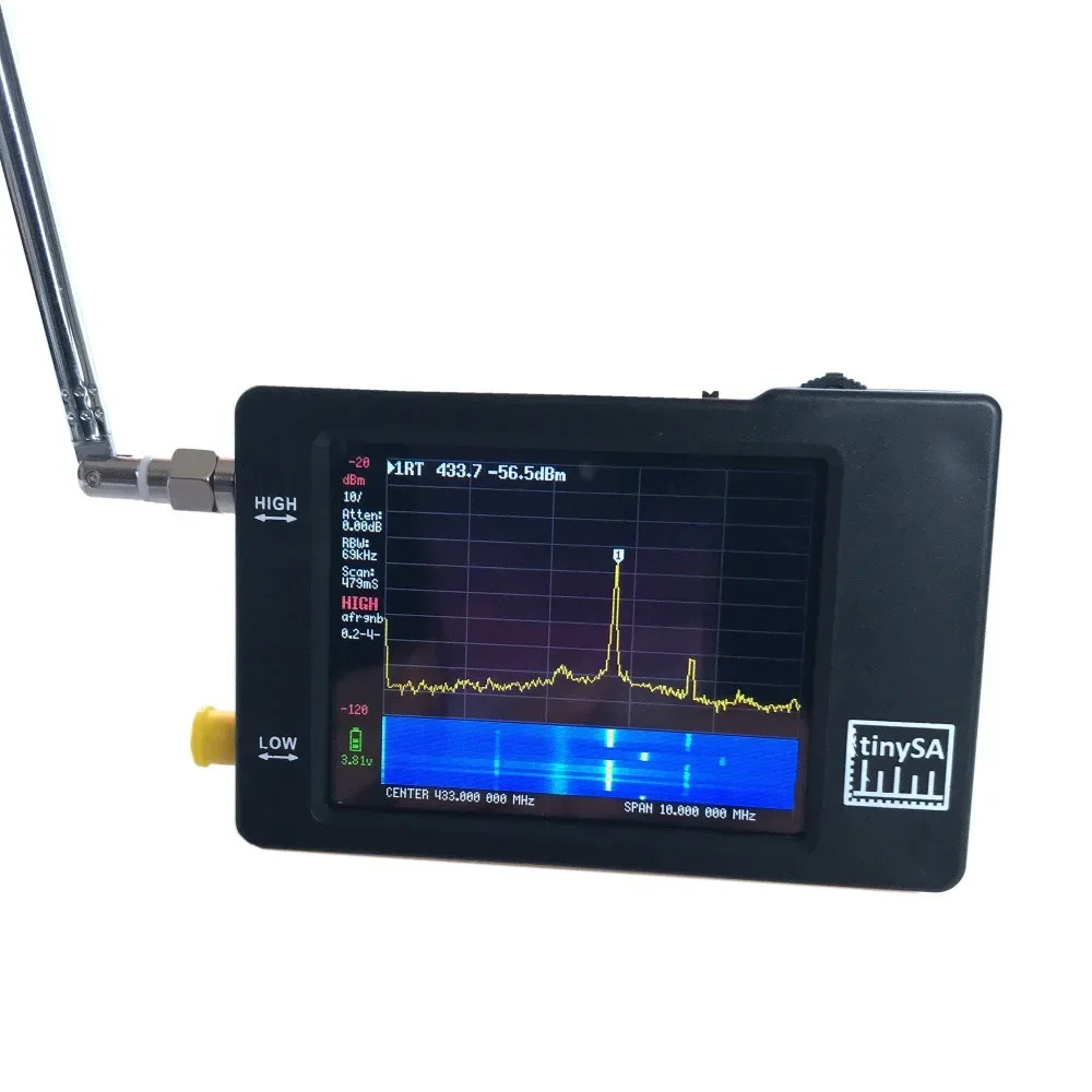 New Version Hand held tiny Spectrum analyzer TinySA 2.8" display with battery