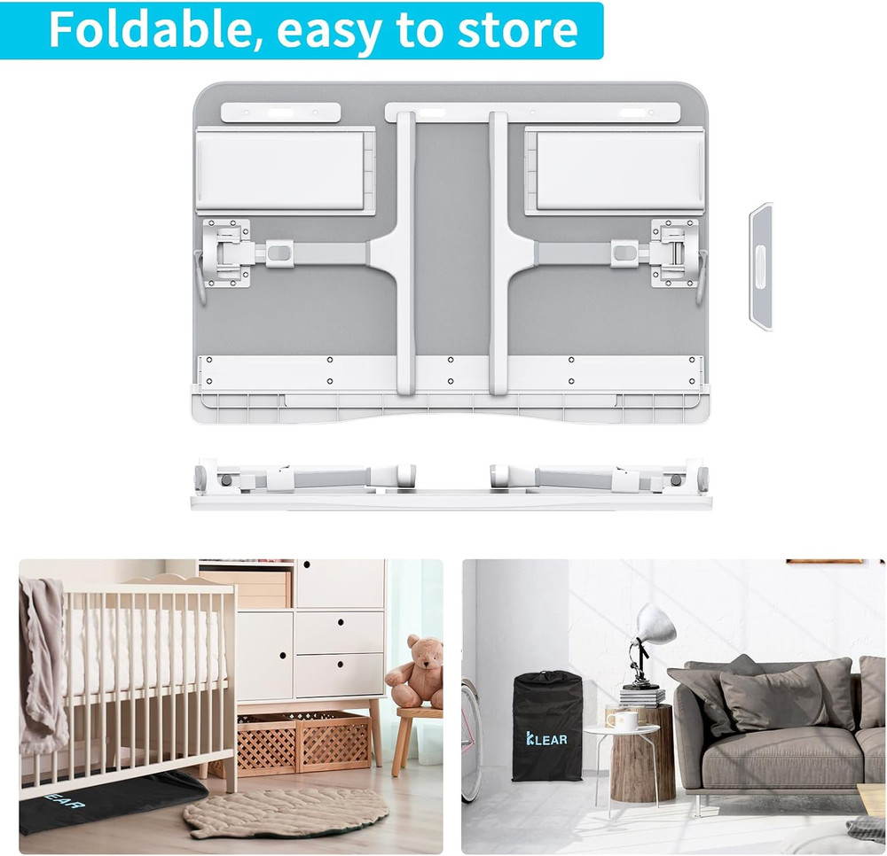 KLEAR Foldable Laptop Bed Tray Desk with Extral Drawstring Bag, Adjustable Bed T