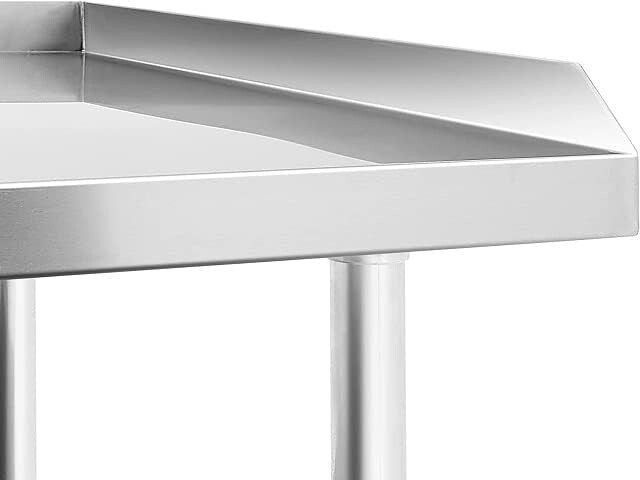 Commercial Work Table with Backsplash and Sideguards with Casters 30"x12"